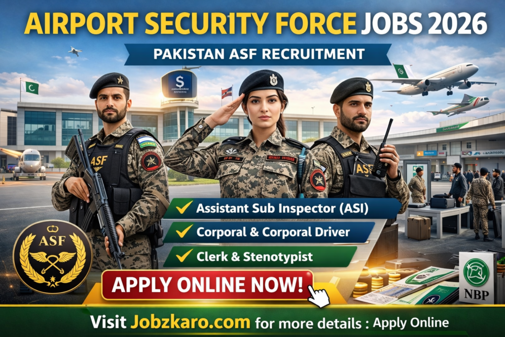 Airport Security Force Jobs 2026 – ASF New Recruitments | Apply Online Through NJP