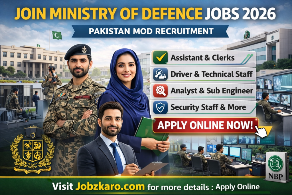 Join Ministry of Defence Jobs 2026 – Latest MOD Recruitment Advertisement | Apply Online