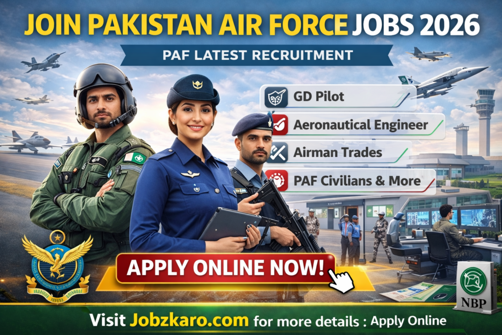 Join Pakistan Air Force Jobs 2026 – Online Apply | PAF Jobs Latest Advertisement