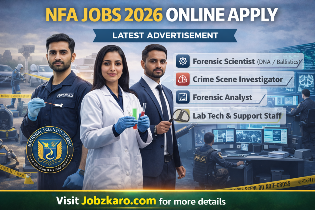 National Forensic Agency NFA Jobs 2026 Online Apply – NFA Latest Advertisement