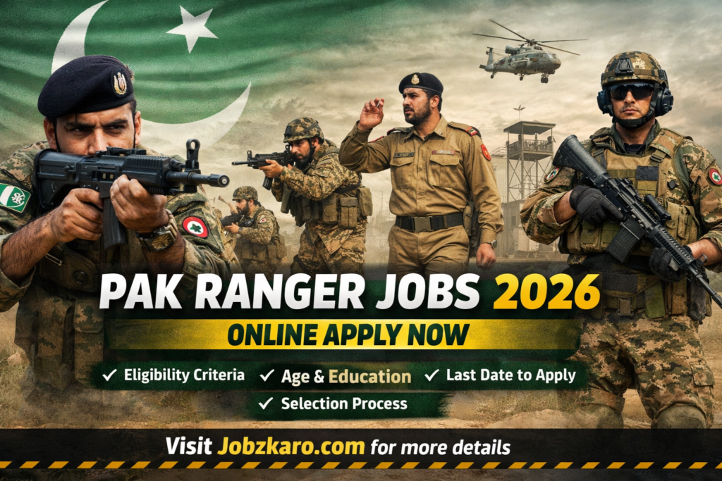 Pak Ranger Jobs Latest Recruitments 2026 – Online Registration