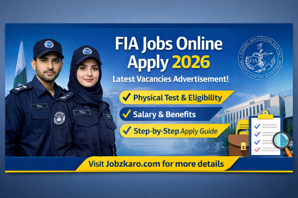 FIA Jobs Online Apply 2026 – Latest Federal Investigation Agency Advertisement