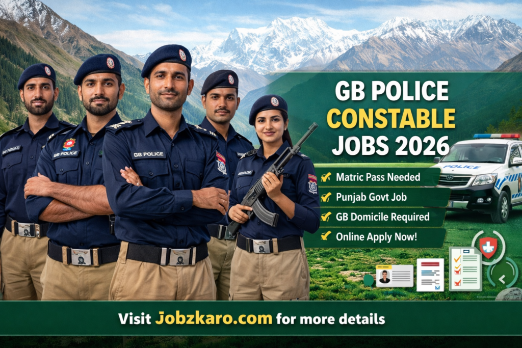 GB Police Constable Jobs 2026 – Gilgit Baltistan Police Online Apply