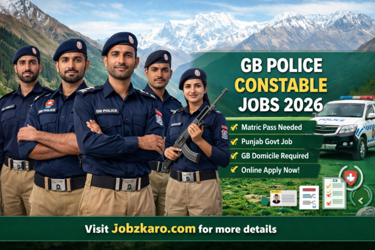 GB Police Constable Jobs 2026 – Gilgit Baltistan Police Online Apply